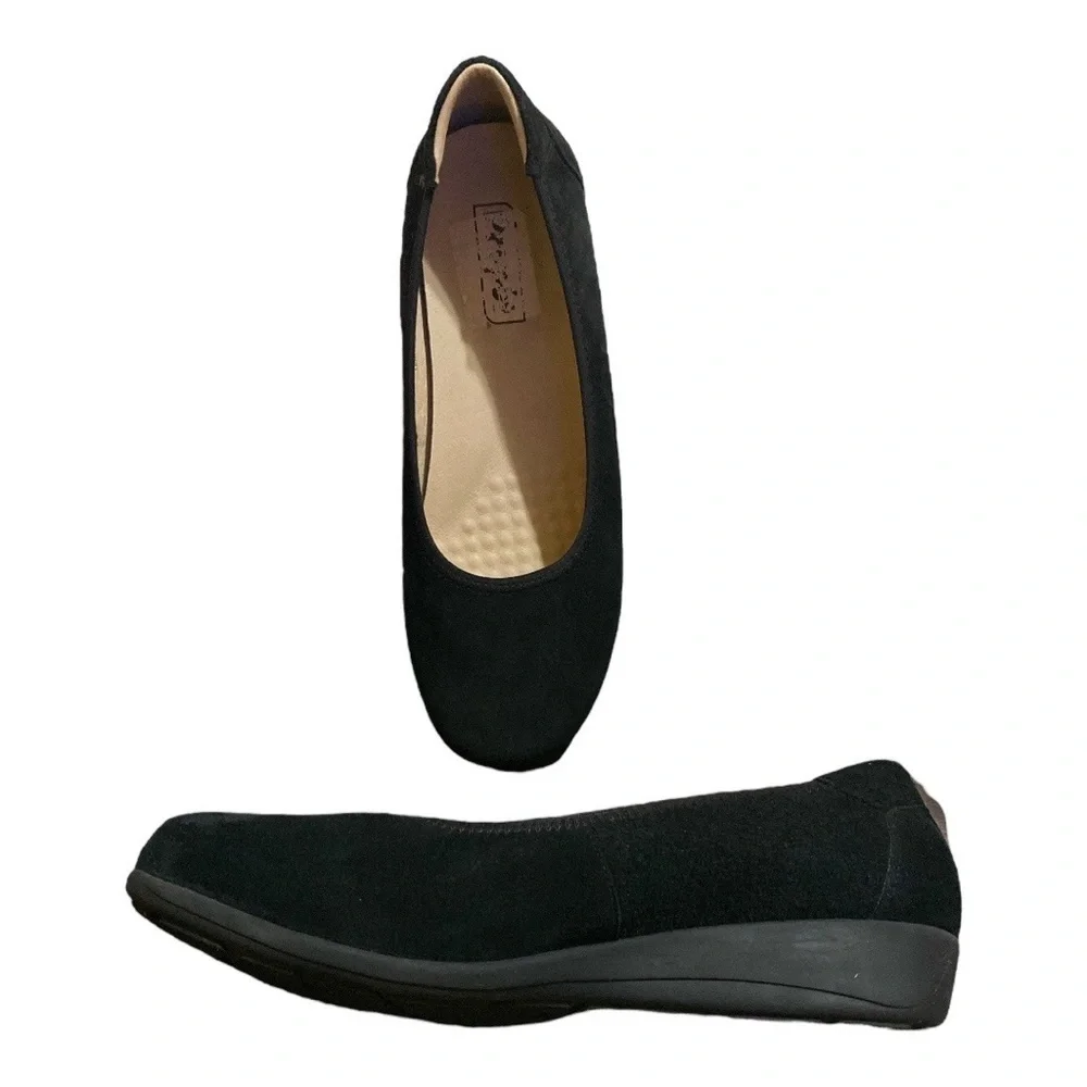 PROPÉT YARA Black Suede/Leather 1” Wedge Slip-Ons Gothic BALLETCORE Mini…